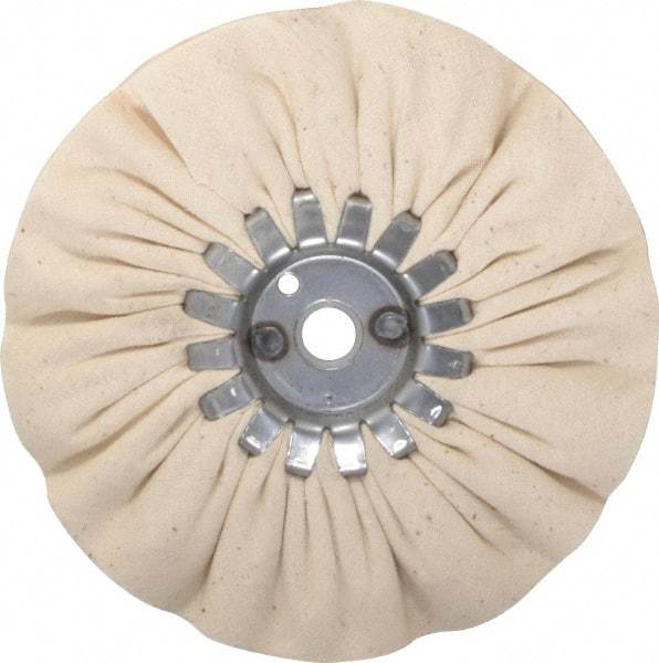 Made in USA - 6" Diam x 1/2" Thick Unmounted Buffing Wheel - 14 Ply, Bias Cut, 5/8" Arbor Hole - Best Tool & Supply