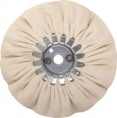 Made in USA - 6" Diam x 1/2" Thick Unmounted Buffing Wheel - 14 Ply, Bias Cut, 5/8" Arbor Hole - Best Tool & Supply