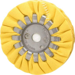 Made in USA - 4" Diam x 1/2" Thick Unmounted Buffing Wheel - 14 Ply, Bias Cut, 1/2" Arbor Hole - Best Tool & Supply