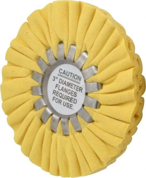 Made in USA - 5" Diam x 1/2" Thick Unmounted Buffing Wheel - 14 Ply, Bias Cut, 1/2" Arbor Hole - Best Tool & Supply