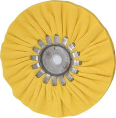 Made in USA - 6" Diam x 1/2" Thick Unmounted Buffing Wheel - 14 Ply, Bias Cut, 5/8" Arbor Hole - Best Tool & Supply