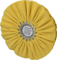 Made in USA - 8" Diam x 1/2" Thick Unmounted Buffing Wheel - 14 Ply, Bias Cut, 5/8" Arbor Hole - Best Tool & Supply