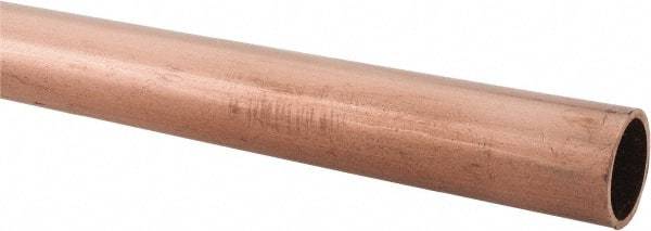 Mueller Industries - 10' Long, 5/8" OD x 1/2" ID, Grade C12200 Copper Water (K) Tube - 0.049" Wall Thickness, 0.343 Ft/Lb - Best Tool & Supply