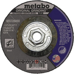 Metabo - Depressed-Center Wheels Wheel Diameter (Inch): 4 Wheel Thickness (Decimal Inch): 0.0400 - Best Tool & Supply