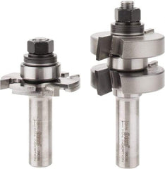 Freud - 1/4" Cut Diam, 1.3438" Length of Cut, 0 Flute Tongue & Groove Edge Profile Router Bit - Carbide-Tipped, 1/2" Shank Diam, 3-1/4" OAL, Proprietary Coating - Best Tool & Supply