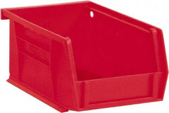 Durham - 5-7/16" Deep, Red Plastic Hang and Stack Bins - 3" High x 4-3/16" Wide x 5-7/16" Long - Best Tool & Supply