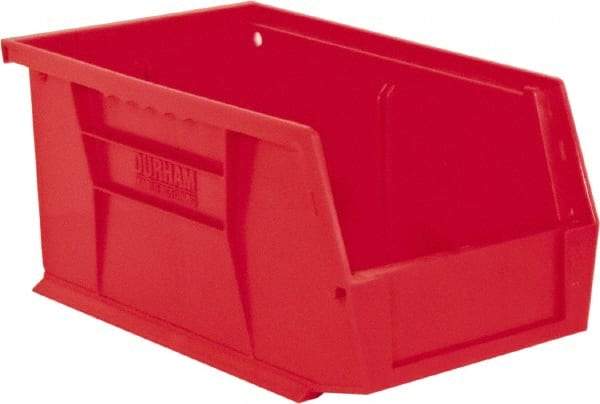 Durham - 11-3/8" Deep, Red Plastic Hang and Stack Bins - 5" High x 5-1/2" Wide x 11-3/8" Long - Best Tool & Supply