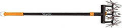 Fiskars - Cultivator with 39 to 63" Telescopic Steel Handle - 36 Tines, 2-1/4" Tine Length - Best Tool & Supply