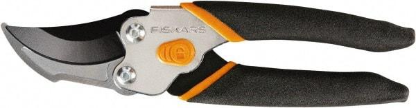 Fiskars - By-Pass Pruner - 5/8" Long Stainless Steel Blade, 5-1/2" Long Comfort Hand Grip Handle - Best Tool & Supply