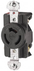 Cooper Wiring Devices - 125/250 VAC, 20 Amp, NonNEMA, Ungrounded Receptacle - 3 Poles, 3 Wire, Female End, Black - Best Tool & Supply