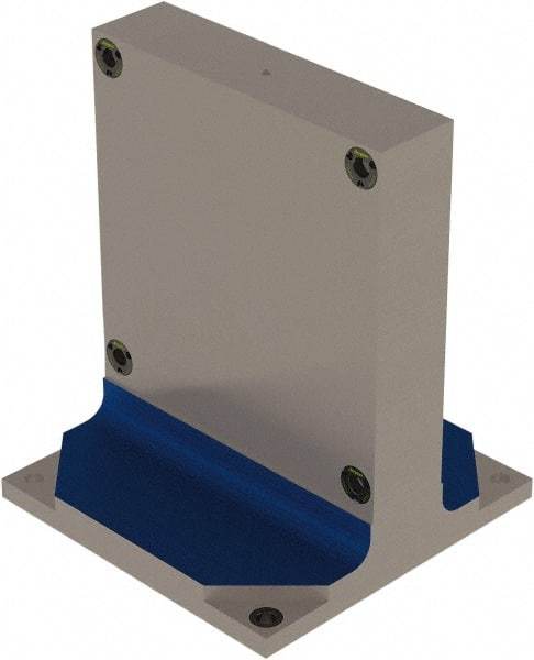 Jergens - 15.748" Square Fixture Column - Flat Plate Surface, Steel, 16" Base Width x 16" Base Length - Best Tool & Supply