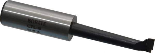 Borite - 7/16" Min Bore Diam, 2-1/4" Max Bore Depth, 3/4 Shank Diam, Boring Bar - Right Hand Cut, Carbide-Tipped, Black Oxide Finish - Exact Industrial Supply