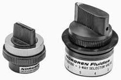 Norgren - 10-32 UNF Selector Valve - 3-Way, 10 Position, 0.03 CV Rate & Rotary Switch Detented - Best Tool & Supply