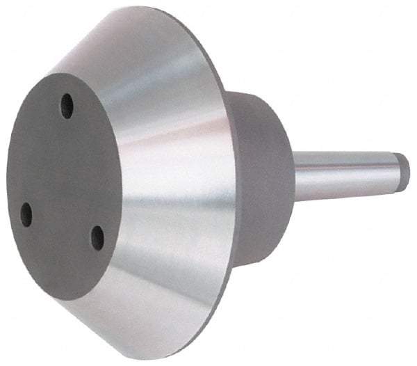 Bison - M8x1.25" Thread, 5MT Taper, Steel Lathe Pipe Head Point Shank - 9.51" OAL, 3,200 Max RPM, Compatible with Live Centers - Best Tool & Supply