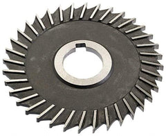 Value Collection - 5" Blade Diam x 1/16" Blade Thickness, 1" Hole, 40 Teeth, High Speed Steel Side Chip Saw - Straight Tooth, Arbor Connection, Right Hand Cut, Uncoated, with Keyway - Best Tool & Supply