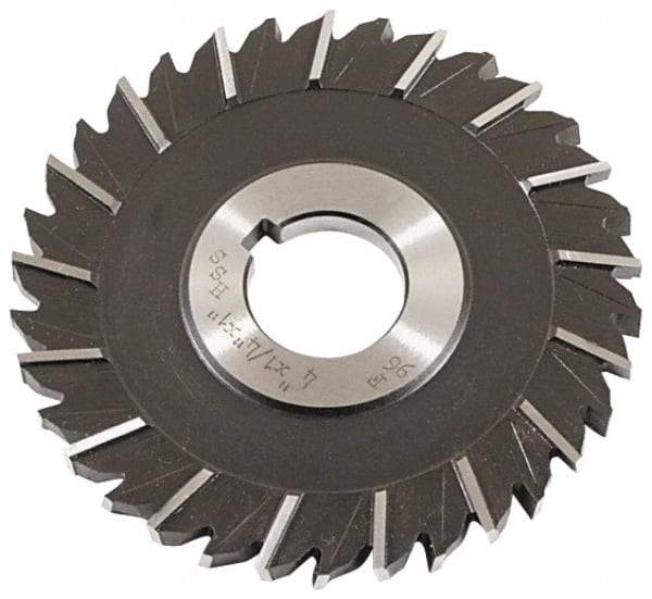 Keo - 4" Blade Diam x 1/4" Blade Thickness, 1" Hole, 32 Teeth, High Speed Steel Side Chip Saw - Staggered Tooth, Arbor Connection, Right Hand Cut, Uncoated - Best Tool & Supply