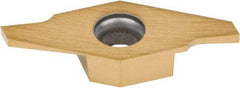 Tungaloy - 100JVGR F Grade J740, 1mm Cutting Width Carbide Grooving Insert - 5.5mm Max Depth of Cut, Right Hand, TiN Finish - Best Tool & Supply