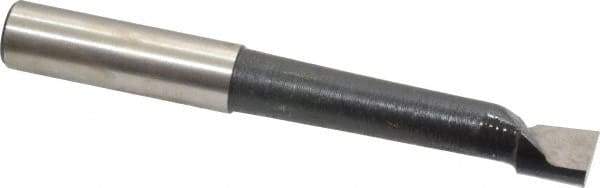 Made in USA - 3/8" Min Bore Diam, 1-7/8" Max Bore Depth, 3/8 Shank Diam, Boring Bar - Right Hand Cut, Cobalt, Bright Finish - Exact Industrial Supply