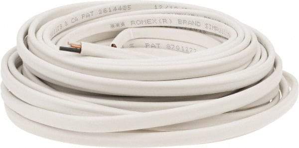 Southwire - NM-B, 14 AWG, 15 Amp, 50' Long, Solid Core, 1 Strand Building Wire - White, PVC Insulation - Best Tool & Supply