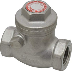 Sharpe Valves - 1/2" Stainless Steel Check Valve - FNPT x FNPT, 200 WOG - Best Tool & Supply