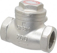 Sharpe Valves - 1" Stainless Steel Check Valve - FNPT x FNPT, 200 WOG - Best Tool & Supply