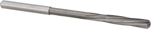 Magafor - 4.45mm Solid Carbide 6 Flute Chucking Reamer - Spiral Flute, 0.177" Straight Shank, 53/64" Flute Length, 3-5/32" OAL - Best Tool & Supply