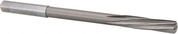 Magafor - 7.7597mm Solid Carbide 6 Flute Chucking Reamer - Spiral Flute, 0.315" Straight Shank, 1-19/64" Flute Length, 4-5/8" OAL - Best Tool & Supply