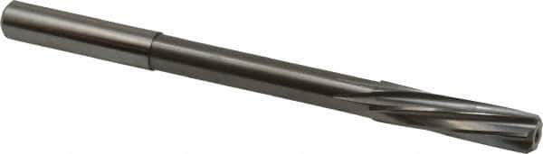 Magafor - 8.9992mm Solid Carbide 6 Flute Chucking Reamer - Spiral Flute, 0.354" Straight Shank, 1-27/64" Flute Length, 4-31/32" OAL - Best Tool & Supply