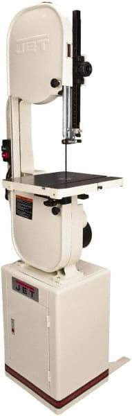 Jet - 13-1/2 Inch Throat Capacity, Variable Speed Pulley Vertical Bandsaw - 1500, 3000 SFPM, 1-1/4 HP, Single Phase - Best Tool & Supply