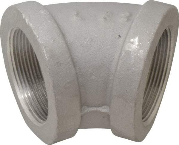 Latrobe Foundry - 2" Aluminum Pipe 45° Elbow - 150 psi, F End Connection, Grade 356-F - Best Tool & Supply