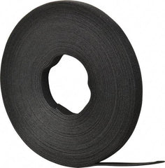 SpeedTech - 75' Long Black Nylon & Polyethylene Hook & Loop Strap - 50 Lb Tensile Strength - Best Tool & Supply