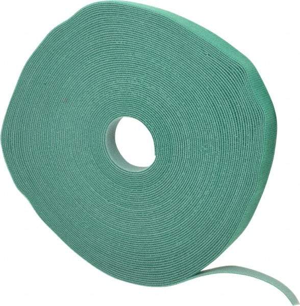 SpeedTech - 75' Long Green Nylon & Polyethylene Hook & Loop Strap - 50 Lb Tensile Strength - Best Tool & Supply