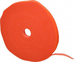 SpeedTech - 75' Long Orange Nylon & Polyethylene Hook & Loop Strap - 50 Lb Tensile Strength - Best Tool & Supply