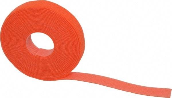 SpeedTech - 15' Long Orange Nylon & Polyethylene Hook & Loop Strap - 50 Lb Tensile Strength - Best Tool & Supply