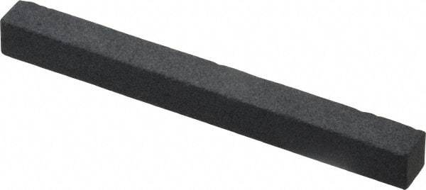 Grier Abrasives - Square, Silicone Carbide, Finishing Stick - 4" Long x 3/8" Wide x 3/8" Thick, 3/32" Diam x 1-1/2" Long Shank, Medium Grade - Best Tool & Supply