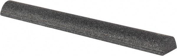 Grier Abrasives - Half Round, Aluminum Oxide, Finishing Stick - 4" Long x 1/2" Width, 3/32" Diam x 1-1/2" Long Shank, Medium Grade - Best Tool & Supply