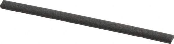 Grier Abrasives - Half Round, Silicone Carbide, Finishing Stick - 4" Long x 1/4" Width, 3/32" Diam x 1-1/2" Long Shank, Medium Grade - Best Tool & Supply