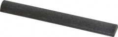 Grier Abrasives - Half Round, Silicone Carbide, Finishing Stick - 4" Long x 1/2" Width, 3/32" Diam x 1-1/2" Long Shank, Medium Grade - Best Tool & Supply