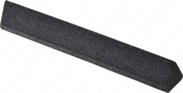 Grier Abrasives - Three Square, Silicone Carbide, Finishing Stick - 4" Long x 1/2" Width, 3/32" Diam x 1-1/2" Long Shank, Coarse Grade - Best Tool & Supply