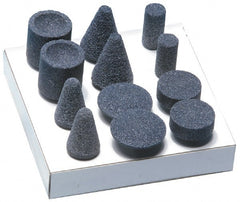 Grier Abrasives - 12 Piece Aluminum Oxide Vitrified Abrasive Point Set - Best Tool & Supply