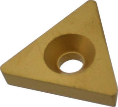 Value Collection - TPGB322 Grade TCN55 Carbide Turning Insert - TiN Finish, 60° Triangle, 3/8" Inscr Circle, 1/8" Thick, 1/32" Corner Radius - Best Tool & Supply