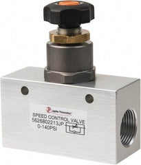 PRO-SOURCE - 3/4" NPT Inline Speed Control Valve - 0 to 140.78 psi & Aluminum Alloy Material - Best Tool & Supply