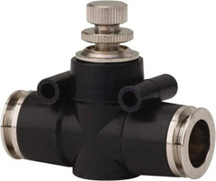 PRO-SOURCE - 1/2" Tube OD Inline Flow Control Valve - 0 to 113.76 psi & Techno Polymer, Brass, Steel Material - Best Tool & Supply