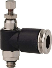 PRO-SOURCE - 10-32 Male NPT x 1/4" Tube OD Miniature Exhaust Valve - 0 to 113.76 psi & Techno Polymer, Brass, Steel Material - Best Tool & Supply