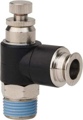 PRO-SOURCE - 3/8" Male NPT x 3/8" Tube OD Compact Banjo Valve - 0 to 113.76 psi & Techno Polymer, Brass, Steel Material - Best Tool & Supply