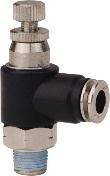 PRO-SOURCE - 1/8" Male NPT x 1/4" Tube OD Compact Banjo Valve - 0 to 113.76 psi & Techno Polymer, Brass, Steel Material - Best Tool & Supply