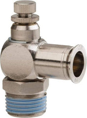 PRO-SOURCE - 1/2" Male NPT x 1/2" Tube OD Tamper Resistant Valve - 0 to 113.76 psi & Nickel Plated Brass Material - Best Tool & Supply