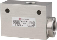 PRO-SOURCE - 1/2" NPT Quick Exhaust Valve - 3/4" Exhaust Port, 7.1 to 140.78 psi, Aluminum Alloy Material - Best Tool & Supply