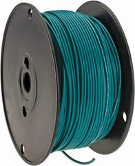 Made in USA - 18 AWG, 16 Strand, 500' OAL, Tinned Copper Hook Up Wire - Green PVC Jacket, 0.106" Diam - Best Tool & Supply