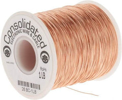 Made in USA - 26 AWG, 0.0159 Inch Diameter, 1279 Ft., Solid, Grounding Wire - Copper, ASTM B3, QQ-W-343 Type S, RoHS Compliant - Best Tool & Supply